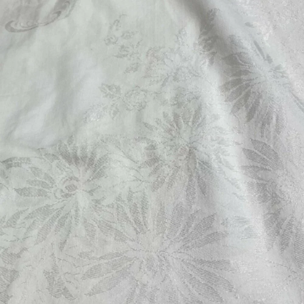 Vintage Beautiful Custom White Tablecloth